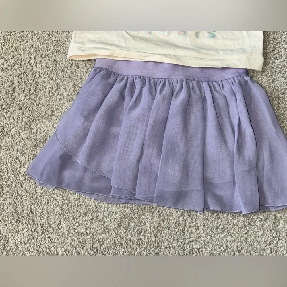 Carter’s Positive Vibes T-Shirt and Purple Skirt Set